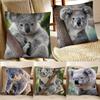 Koala Pillow Case Fashion Square Pillowcase Bedroom Sofa Room Ins Decoration Leisure