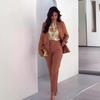 2024 Autumn Women's High-end Solid Color Commuter Suit & Long Pants Two-piece Set