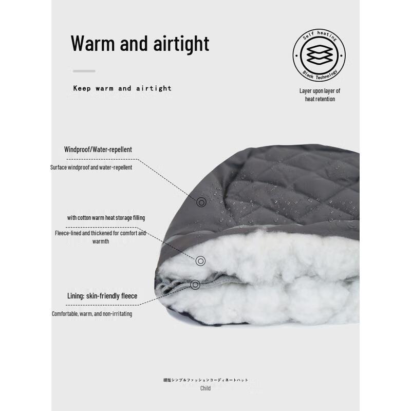 HANDUNYOU Winter Cycling Earflap Hat & Gloves Set