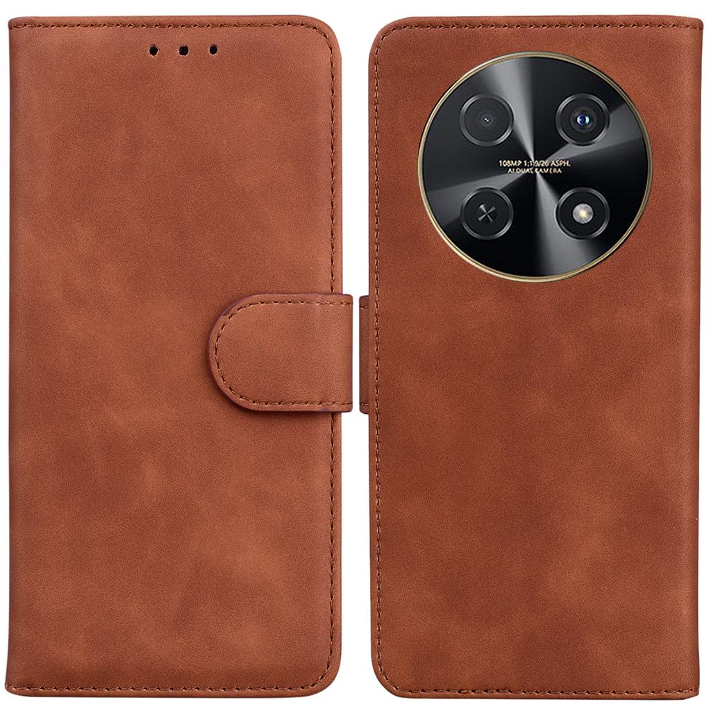 For Huawei nova 12i 4G Leather Case Solid Color Wallet Phone Cover