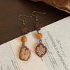 Vintage Wooden Plant Earring For Women Creative Natural Plant Dried Fruits Drop Earrings Ethnic Jewelry