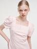 Etmont Square Puff Mini Dress, Pink