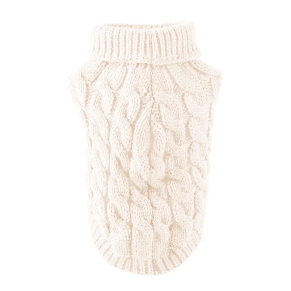 Maglione Caldo Invernale a Maglia Unita per Cucciolo di Chihuahua Maglione a Girocollo Abbigliamento per Animali Domestici per Cani Piccoli Yorkshire Schnauzer Costume Per Cani