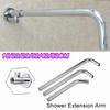 Shower Head Extension Arm Wall Mounted Stainless Steel Rainfall Extend Pipe Tube Shower Holder Base Bathroom Accessories