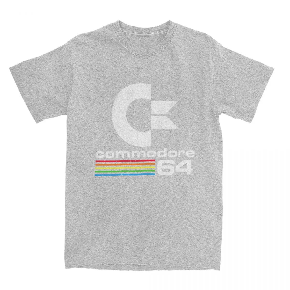 Винтажная футболка с логотипом Commodore 64 для мужчин и женщин, ретро, SID, Amiga, C64, новинка, хлопок, с графическим принтом S