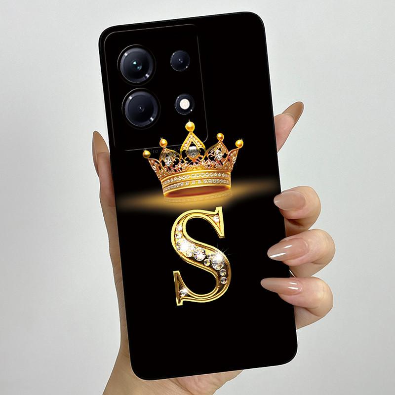 Dla Infinix Note 30 4G 5G Note30 Pro VIP 30i Modne Etui na Telefon z Inicjałami dla Pary Miękki Silikon TPU Osłona Ochronna na Obiektyw