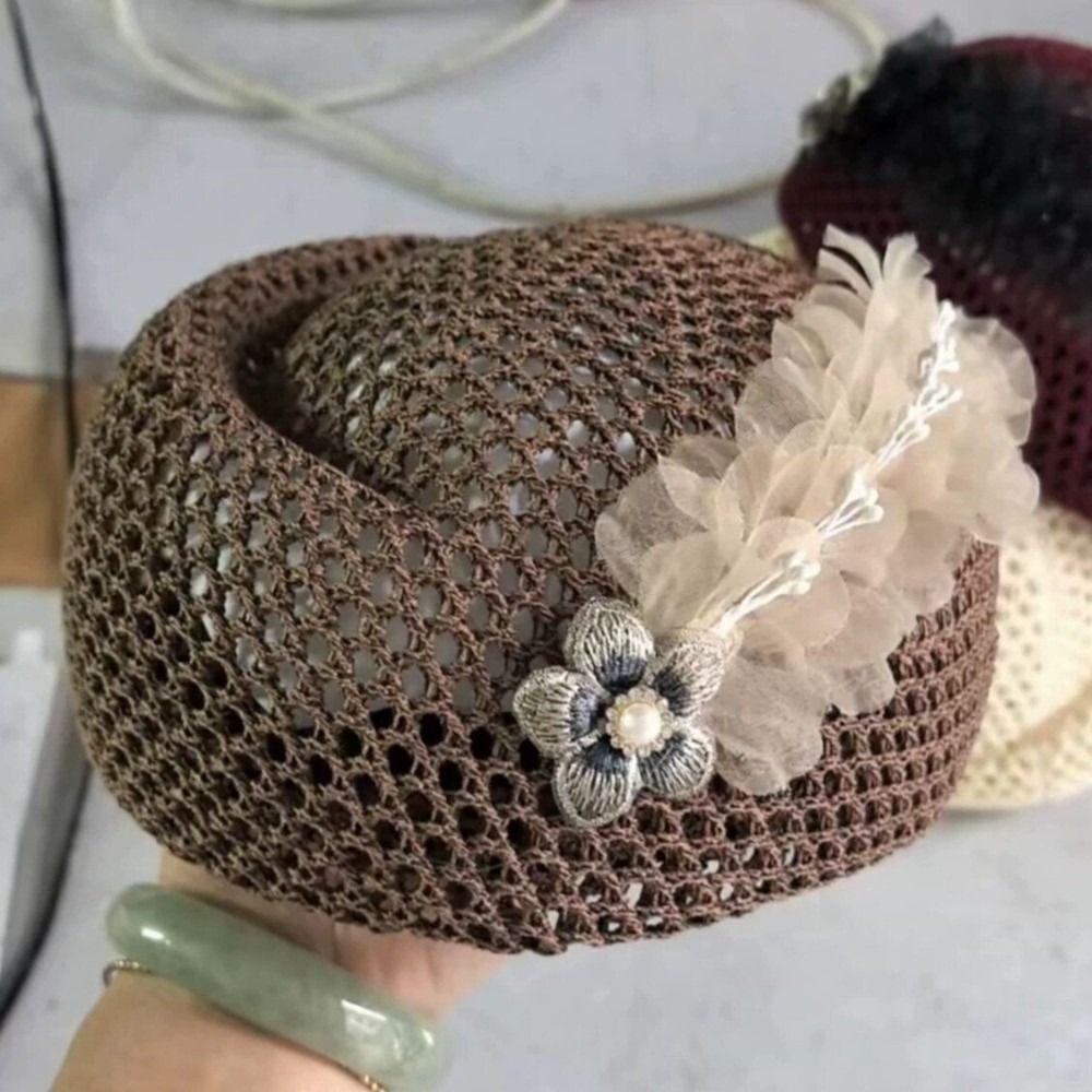 Versatile Beret Hat Hollow-Out Painter Hat Fashion Artist Hat  for Women
