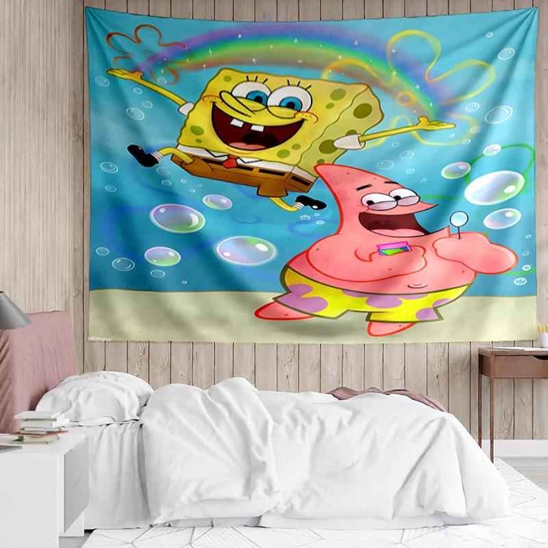 1PC Sponge Expressions Pattern K-pop music group Tapestry Accessories for Bedroom,Livingroom, dormitory Room Wall Decor Fan Birthday Gifts