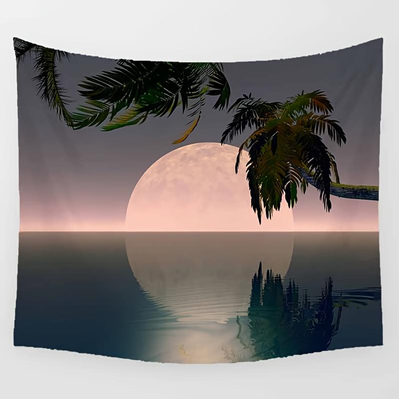 Blue Night Sky Of Space Digital Printing Polyester Wall Tapestry Suitable For Use In Living Rooms Bedrooms Offices Bars Party