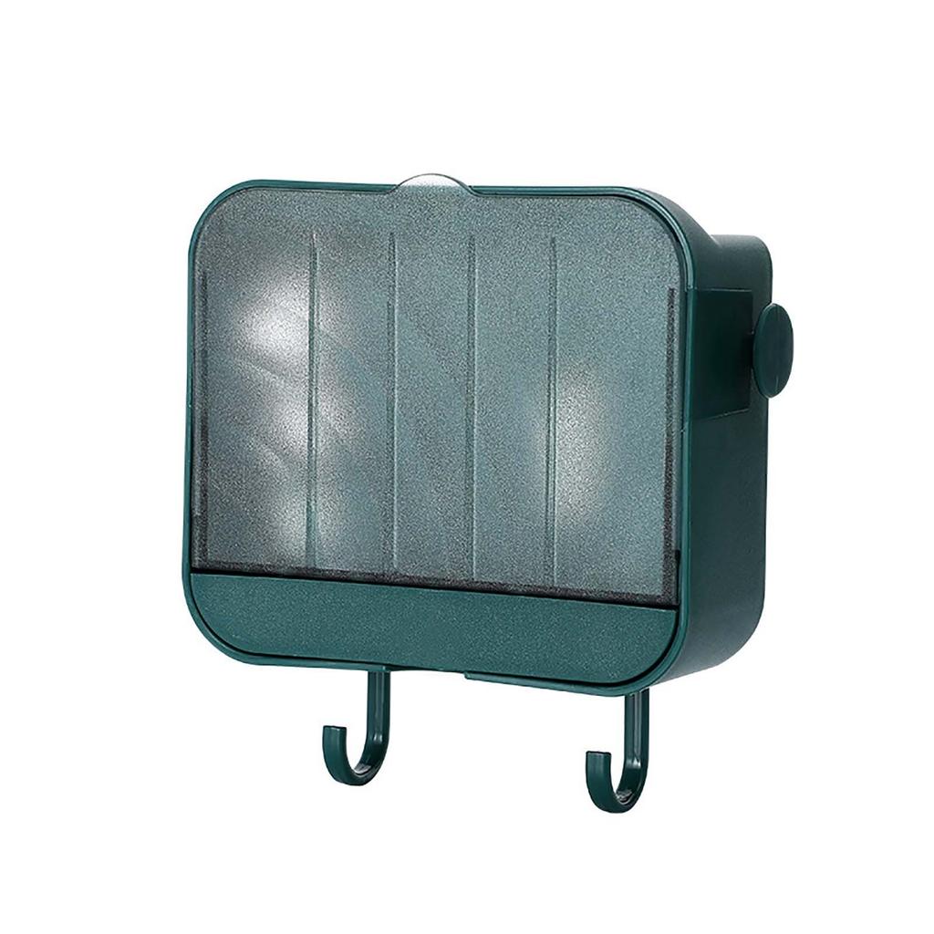Punch-free Wall Hanging Soap Box Toilet Bathroom Soap Holder With Lid Household