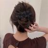 Flower Hair Clips Matte French Hair Barrette Black Floral Hairpins Hair Claw Clips Non-Slip Hair Clamps Grab Elegant Hair