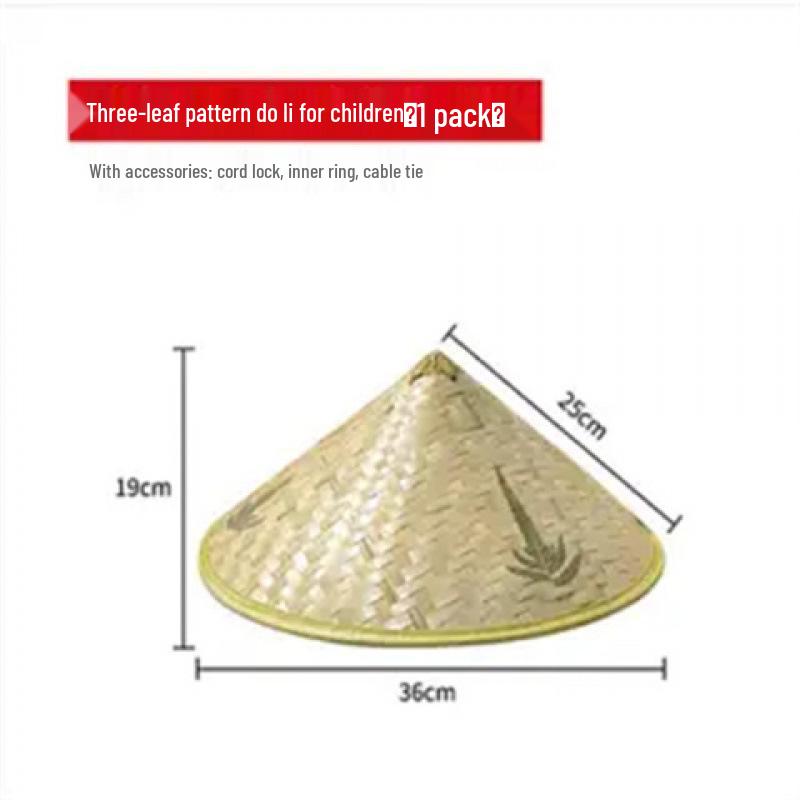 Bamboo Weaving Large Brim Straw Hat: Sunshade and Rainproof for Men and Women, Ideal for Travel, Farming, and Dance Props.