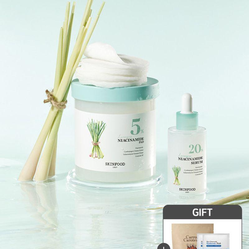 

[НАБОР] Пэды с лемонграссом и ниацинамидом 5% + сыворотка 20% Serum 50ml + Serum 50ml