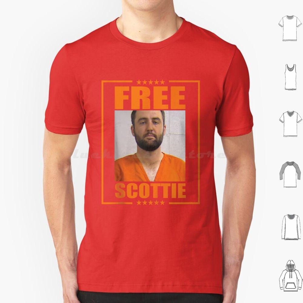 Free Scottie Mugshots T Shirt Cotton Men Women DIY Print Free Scottie Scottie Pga Valhalla Police Cops Scottie Scheffler Golf