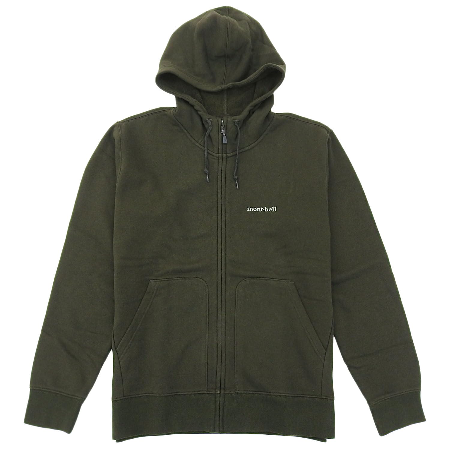 mont-bell men s relaxed wear cotton sweat zip parka 2104849 dark green / s