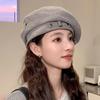 Spring & Autumn Large Head British Casual Style Beret - Women's Versatile Fashion Trend, Slimming Look