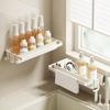 Space Saving Faucet Storage Kitchen Organizer Rack Dishcloth Holder Sponge Storage Self-Draining Shelf Sponge Holder Soap