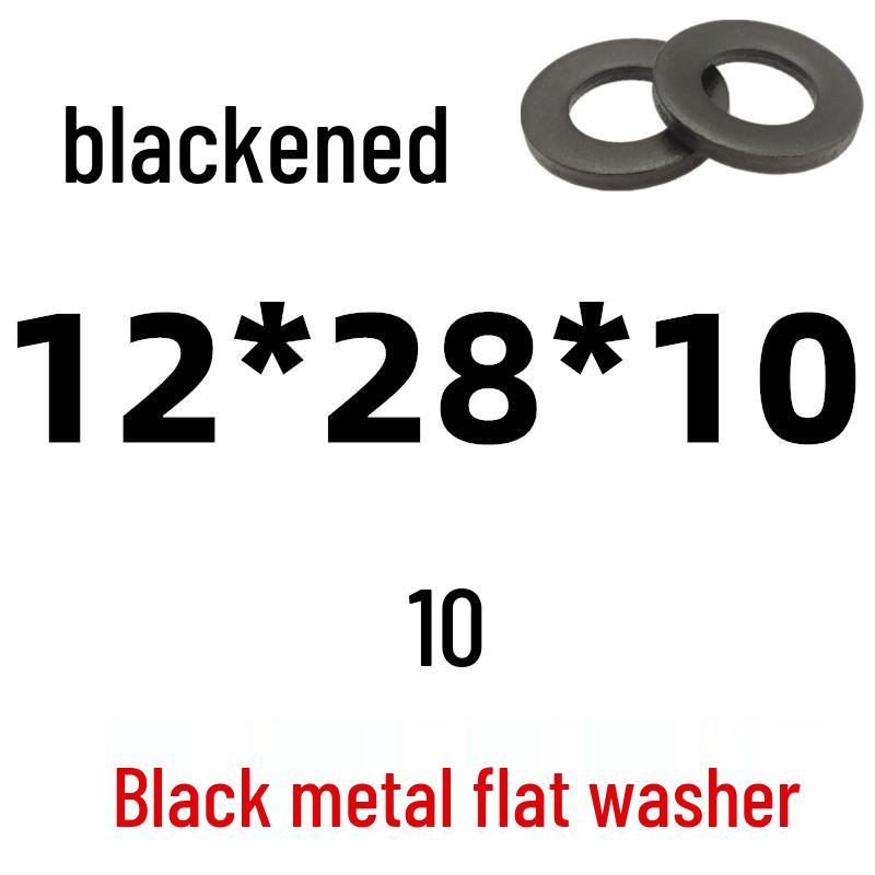 Thickened Black Iron Flat Washer for Screws, Non-standard Round Design