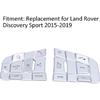 10PCS/Set Steering Wheel Button Trim,Aluminium Alloy Steering Wheel Control Switch Button Sticker Silver Replacement for Land Discovery Sport