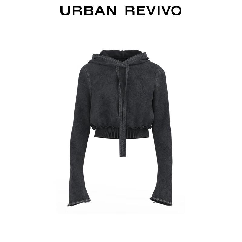 UR Women's Hooded Drawstring Short Sweatshirt