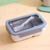 Portable Lunch Box with Cutlery Plastic Divided Lunch Box New Simple Lunch Box
