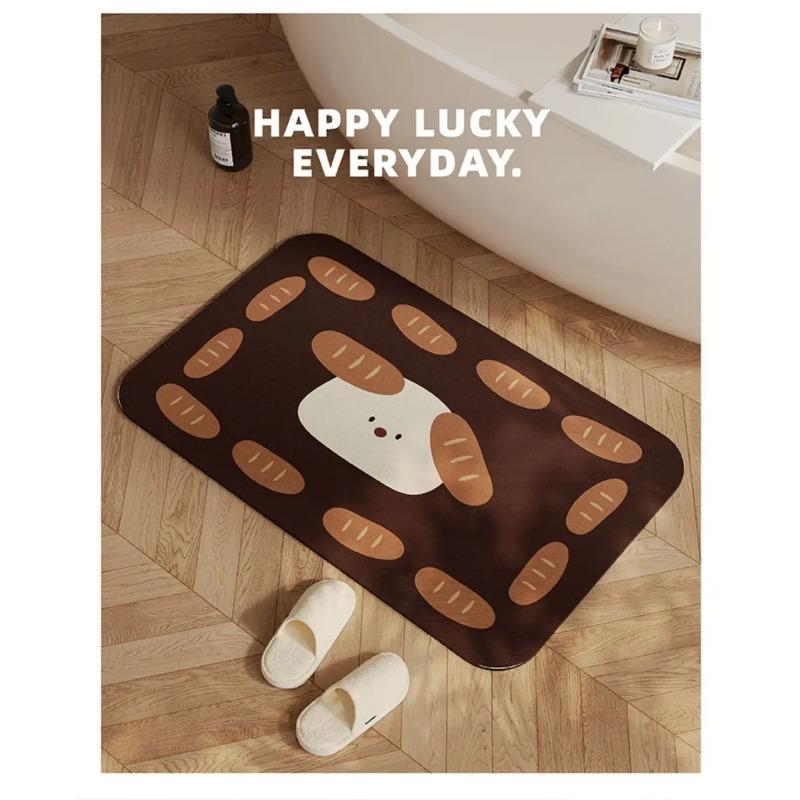 Puppy Bathroom Absorbent Floor Mat Soft Diatom Mud Non-slip Foot Pad Toilet Bathroom Door Dirt-resistant Quick Drying