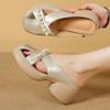 Fashion Women Mid Heels Slippers Designer Elegant Bead Shoes for Woman Fashion Slingback Sandals 2025 Summer New Pumps Mujer Sandalias