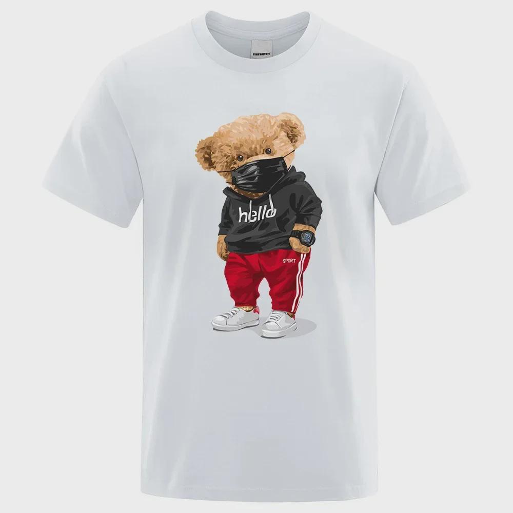 

Men s Fashion 3D Bear Print Short-Sleeve T-Shirt for Couples 5XL