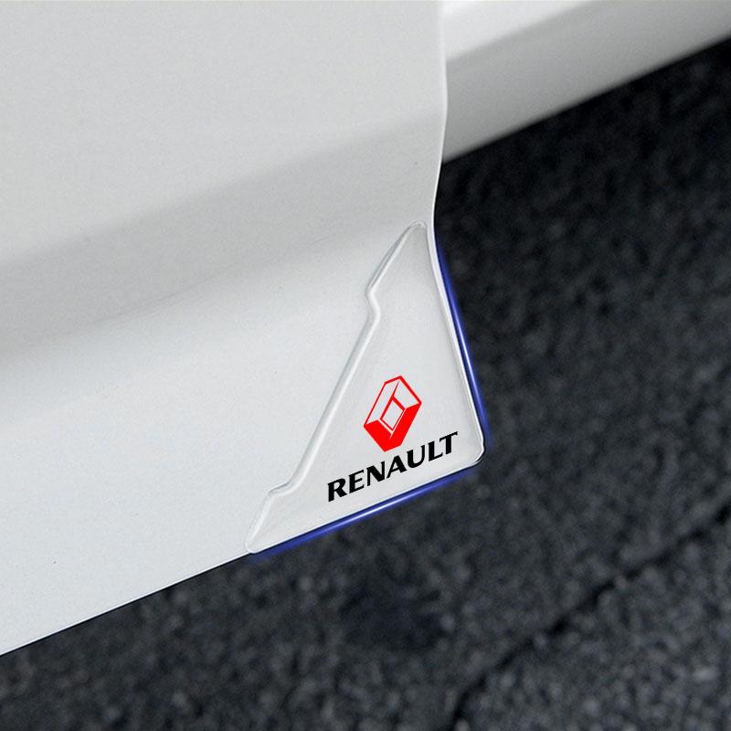 2 st Transparenta Hörnskydd för Bildörr Anti-Repskydd Klistermärke För Renault Dacia Sport Duster Megane 2 3 4 IV Clio Fluence Logan Captur