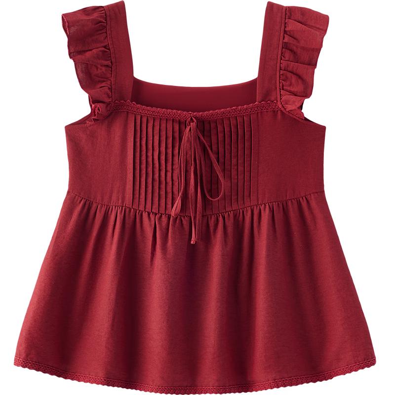 Semir Women s Square Collar Short Bow-knot Blouse XL