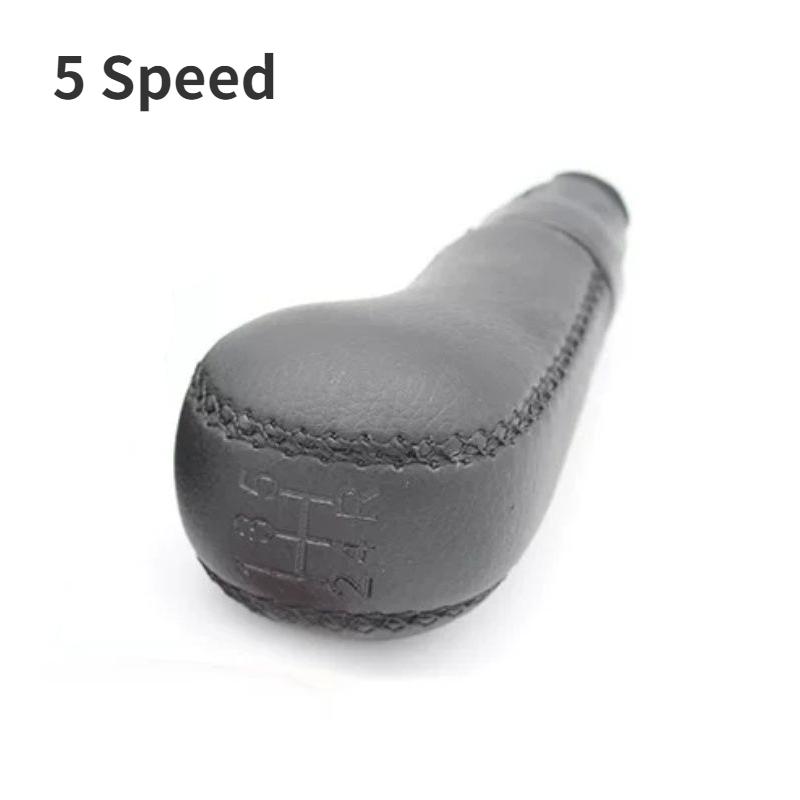 New Black Leather Gear Shift Knob For Volvo S60 S80 V70 XC70 Sewing Leather 6/5 Manual Shifter Lever Pen Car Styling Accessories