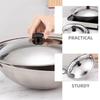 Stainless Steel Universal Pot Lid Replacement Pan Skillet Lid 25.5cm Ergonomic Knob Fry Boil Steam Kitchen Cooking Essential