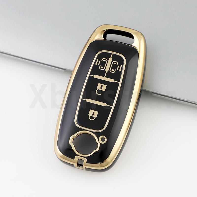 4 Buttons TPU Key Case Holder Cover For Nissan Kicks X Trail T33 Ariya Altima Rogue Juke Qashqai J12 Bluebird Sylphy Accessories