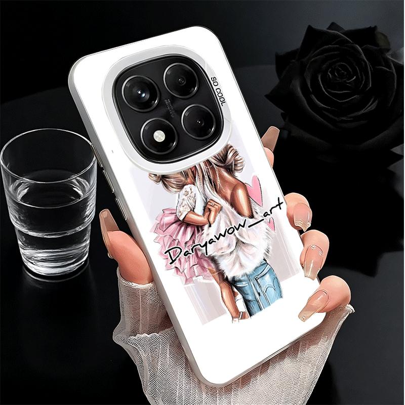 Mom Baby Girls Theme Soft Phone Case for Xiaomi Redmi Note 13 14 15 Pro Plus 12S 12 11S 11 11T 10S 10 Shockproof Cover Back Shel