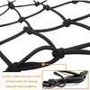 2 Pack Of 15.7"X15.7" Bungee Cargo Net Stretches To 30"X30" Elastic Motorcycle Luggage Bungee Netting With 12 Metal Hooks Stretchable Bungee Cord