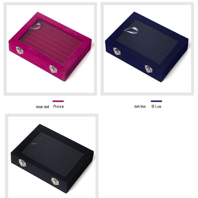 Velvet Jewelry Storage Box with Lid – Large Capacity for Rings, Earrings, Necklaces, Dustproof Display.