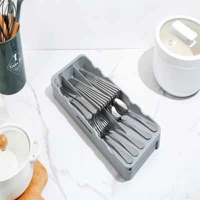 Portaposate da cassetto da cucina telescopico scolapiatti porta coltelli forchette cucchiai bacchette scatola portaoggetti divisorio per posate organizzatore