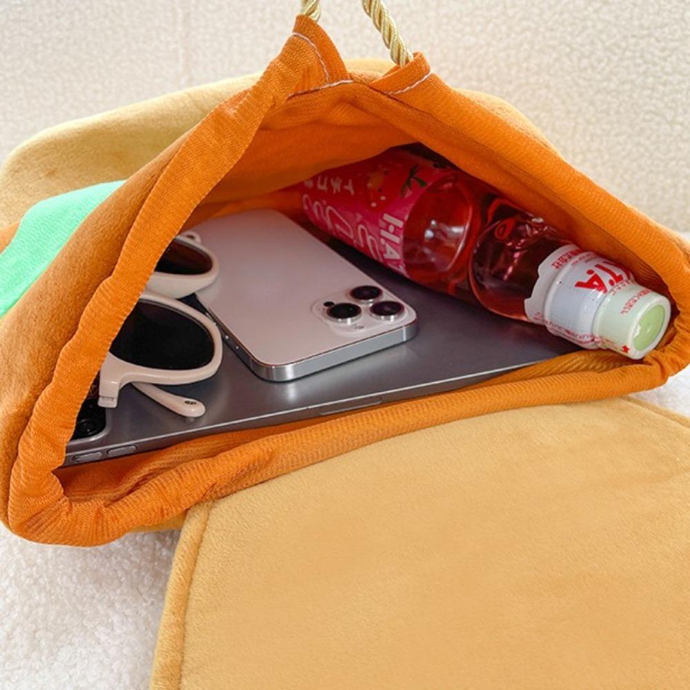 Large Capacity Hamburger Backpack Adjustable Cartoon Hamburger Travel Backpack Multi-Function Parent-child Backpack Kids