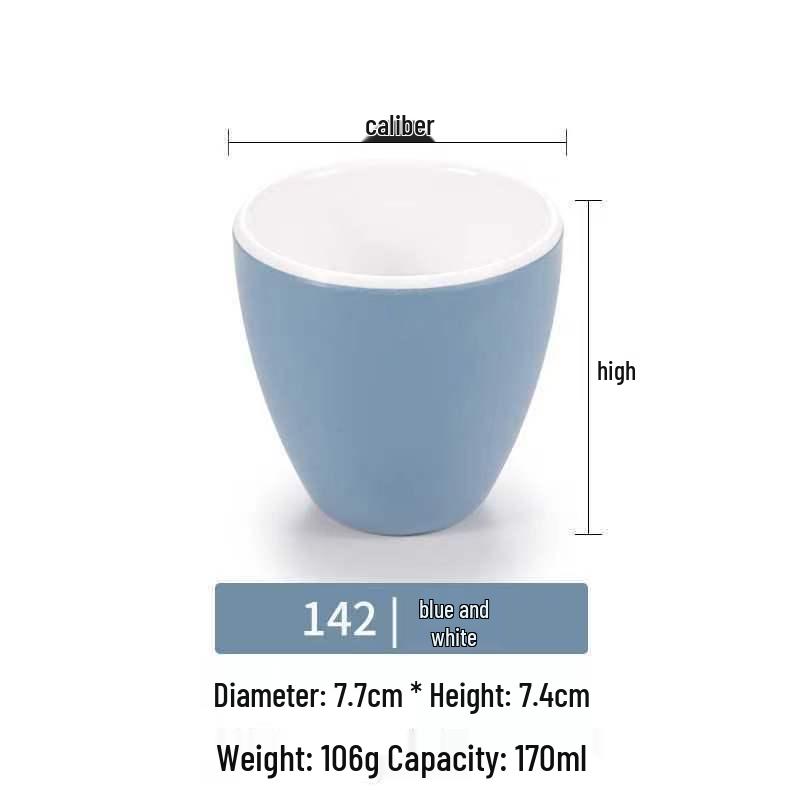 Dual-Color Melamine Tea Cup - Porcelain-Like Plastic Cup for Restaurants, Hot Pots, and Cafeterias