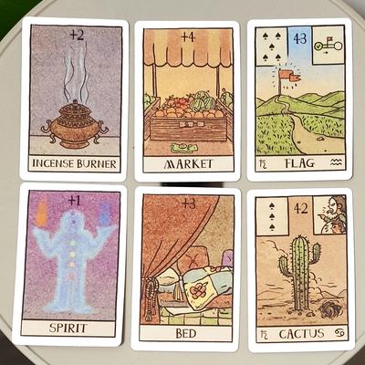 Olho Akashico Lenormand: Conjunto de Adivinhação de 61 Cartas 9*6cm (36 Tradicionais + 12 Novos + 13 Opcionais) Cartas de Oráculo Ilustradas Modernas