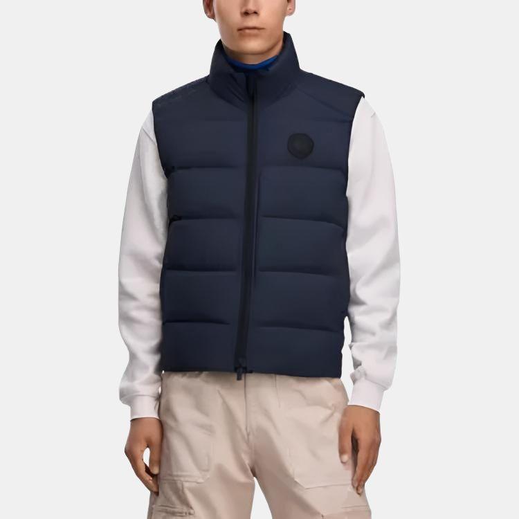 Canada Goose Crofton Series Lightweight Waterproof Windproof Down Vest Unisex Vests Black 1925MB-9063-BLUE