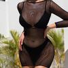Sex underwear sexy fishing net perspective one-piece net socks suspenders temptation hollow net