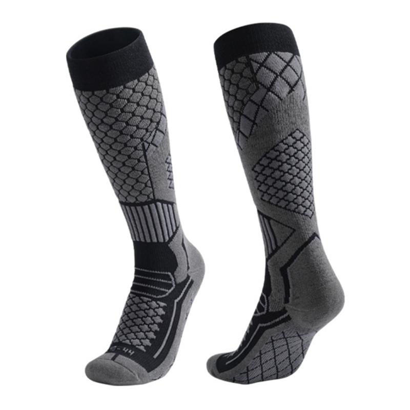 Extreme Cold Weather Ski Socks Thermal Insulated Cotton Blend Reinforced Heel Toe Stockings Unisex Outdoor Activity