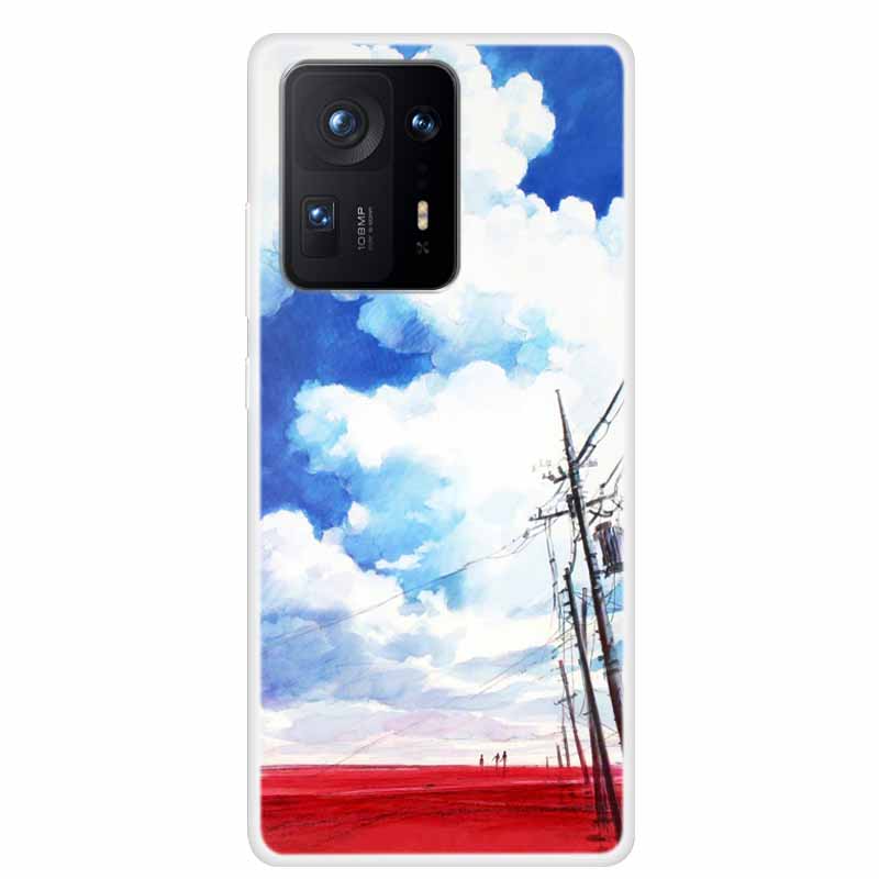 For Xiaomi Mix 4 Case Luxury Soft Silicone Back Cover Phone Case For Xiaomi Mi Mix4 Coque TPU Cartoon 2106118C Fashion Funda
