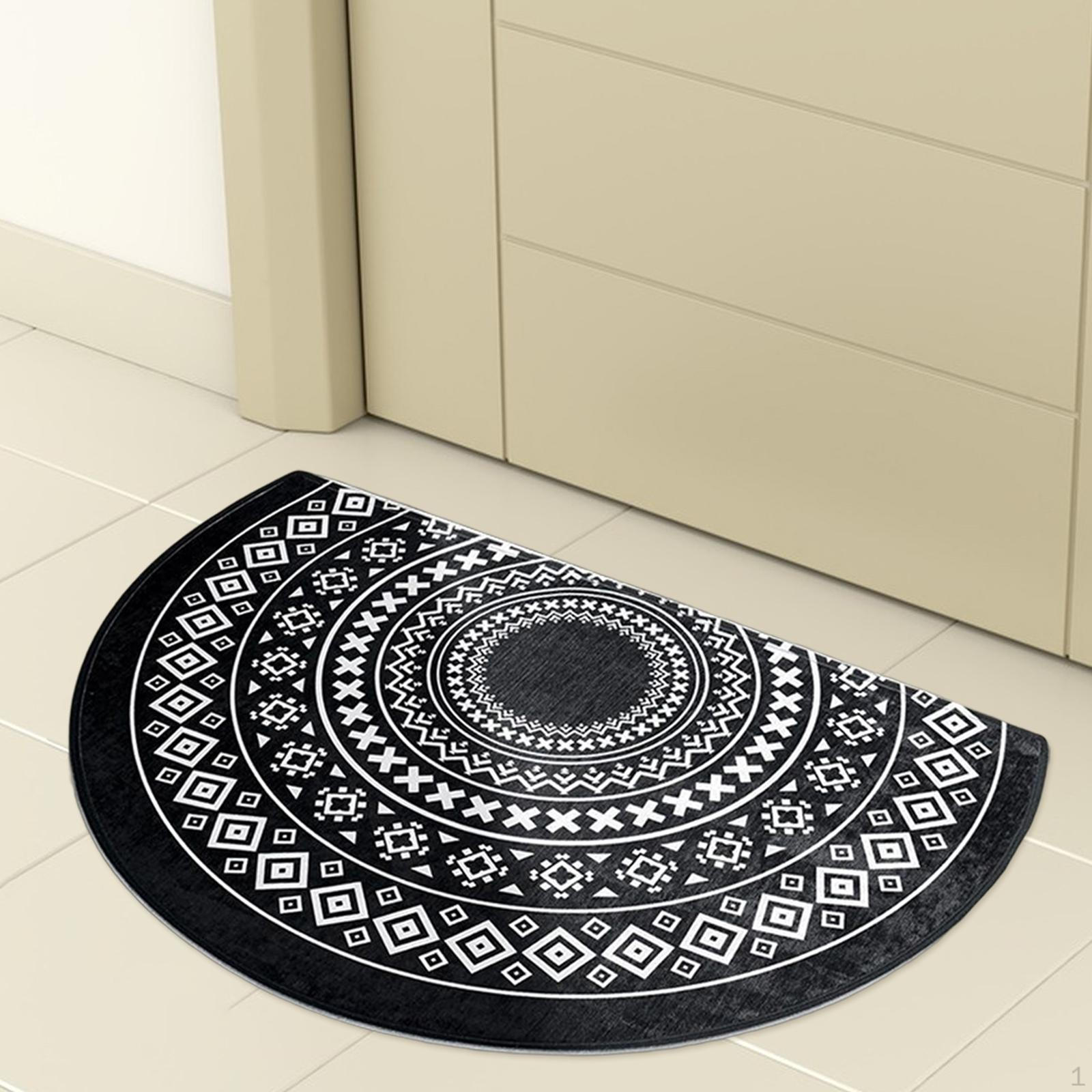 

Skid Bathroom Rugs Kitchen Floor Mats for Hallway Living Room Bedroom White Black 40x60cm