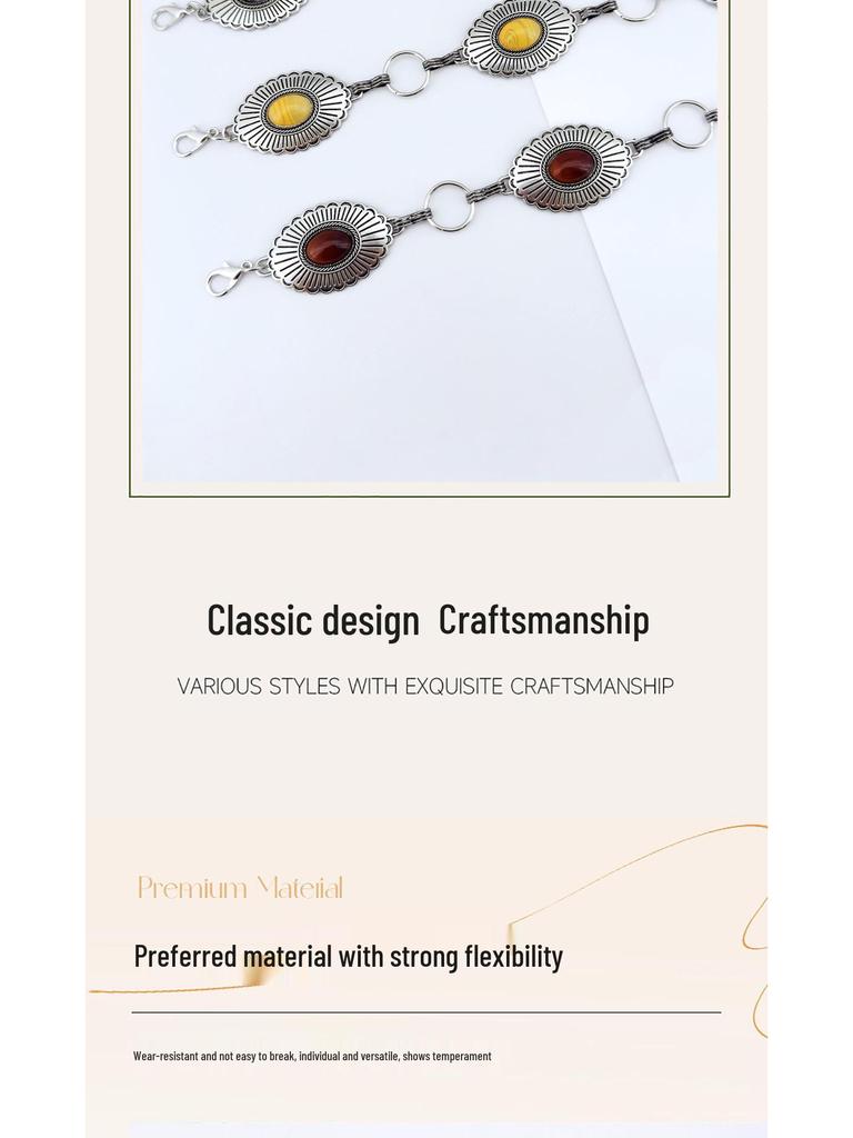 Catena da vita turchese bohémien vintage - Accessorio da donna in stile etnico