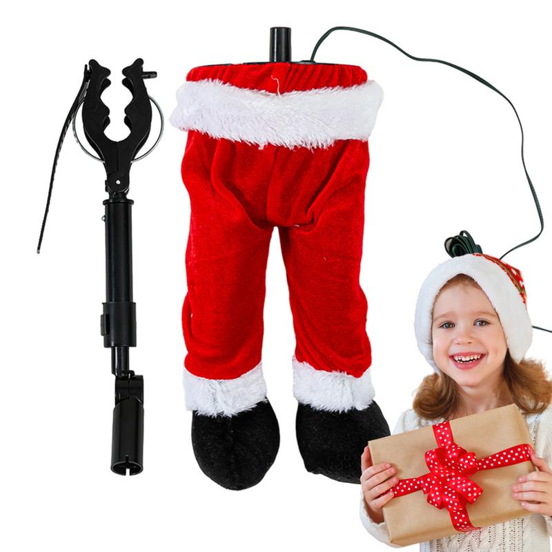 Christmas Santa Legs Christmas Decorations Fireplace Ornaments USB Animated Foot Christmas Ornament Christmas Tree Ornament