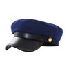 Women'S Spring And Autumn All-Match Retro Flat-Top Beret Adjustable Casual Fashion Small Face Sun Hat Classic Navy Hat