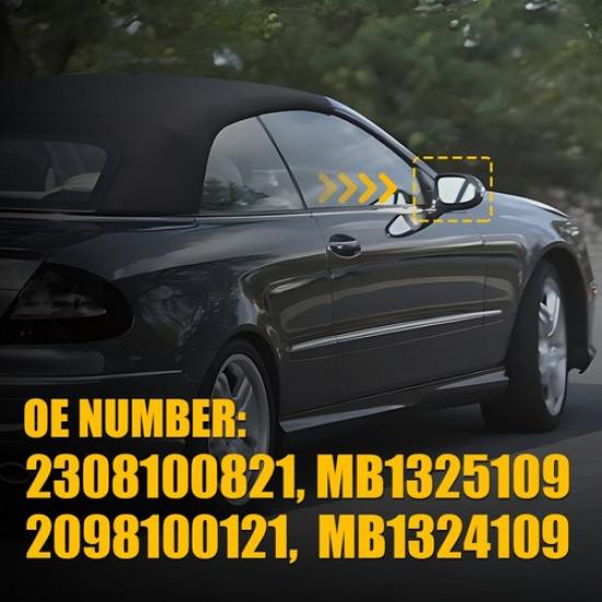 2X Front LH&RH Heated Mirror Glass Clear For Mercedes Benz CLK320 Base 2003-2005