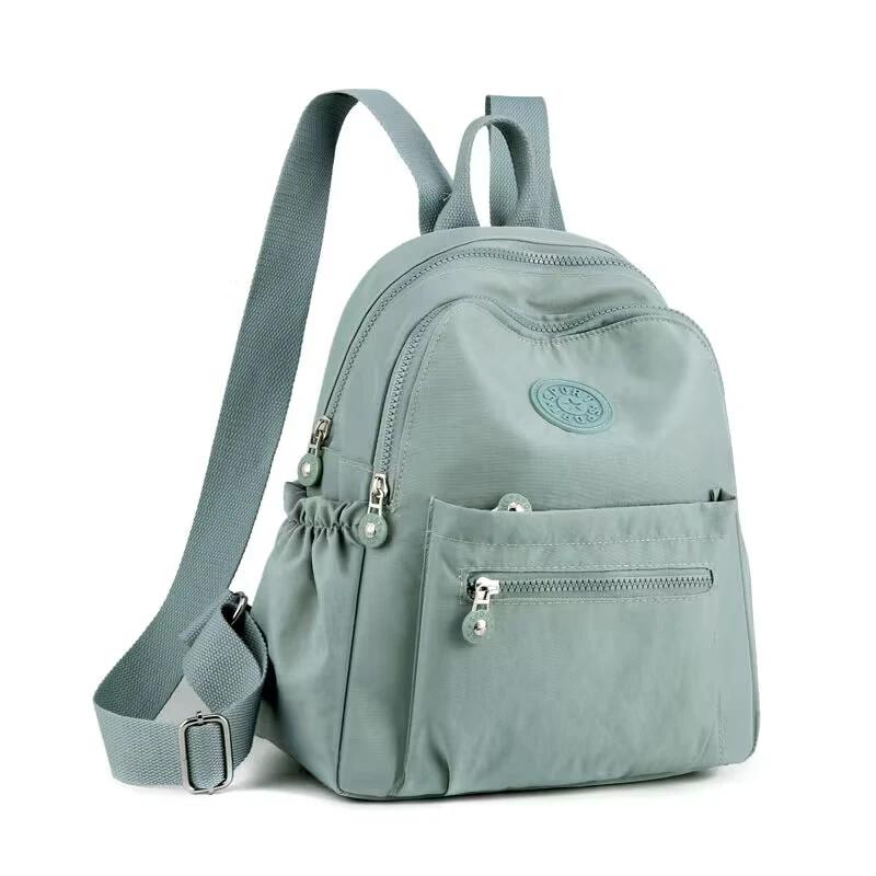 

WTEMPO Повседневные рюкзаки на молнии с подвеской, большой вместимости, в стиле ретро, простые, универсальные, с принтом, дорожные рюкзаки 27*13*32cm светло-синий